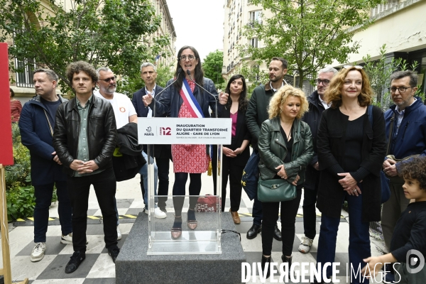 Inauguration du quartier Aligre-Gare de Lyon, par Emmanuelle Pierre-Marie, maire du 12e arrondissement de Paris. Le 24 mai 2025.