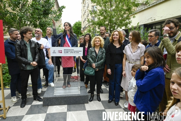 Inauguration du quartier Aligre-Gare de Lyon, par Emmanuelle Pierre-Marie, maire du 12e arrondissement de Paris. Le 24 mai 2025.
