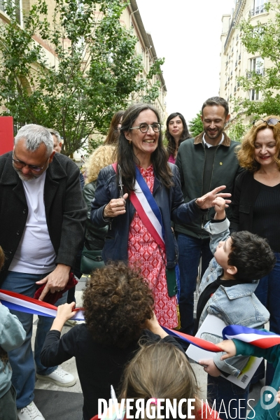 Inauguration du quartier Aligre-Gare de Lyon, par Emmanuelle Pierre-Marie, maire du 12e arrondissement de Paris. Le 24 mai 2025.