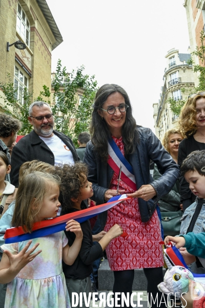 Inauguration du quartier Aligre-Gare de Lyon, par Emmanuelle Pierre-Marie, maire du 12e arrondissement de Paris. Le 24 mai 2025.
