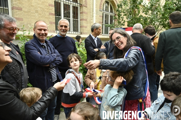 Inauguration du quartier Aligre-Gare de Lyon, par Emmanuelle Pierre-Marie, maire du 12e arrondissement de Paris. Le 24 mai 2025.