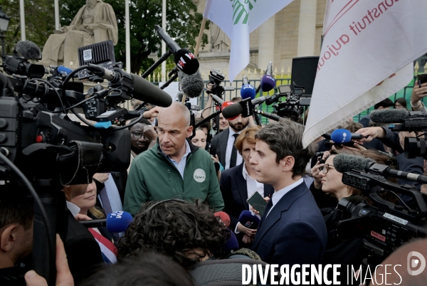 Manifestation des agriculteurs de la FDSEA devant l Assemblée Nationale