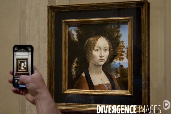 Ginevra de  Benci de Leonardo de Vinci. National gallery.