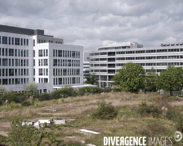 Nanterre, vue du Capitole, Mail Jean-Jacques Rousseau, Quartier de La Boule - Champs Pierreux, 