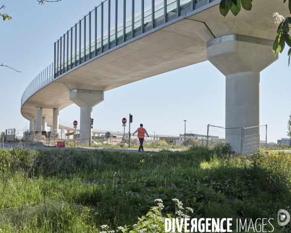 la ligne 18 sur le plateau de Saclay, Palaiseau