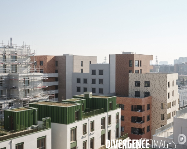 Chantier d’immeubles d’habitation, ZAC des Ardoines, Vitry-sur-Seine