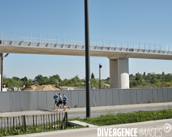 la ligne 18 sur le plateau de Saclay, Palaiseau
