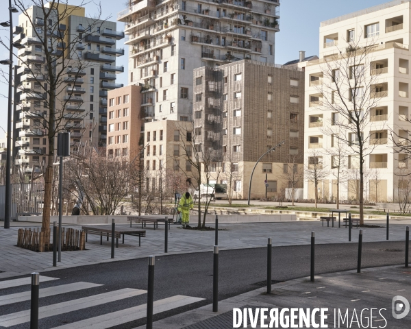 Avenue de la paix, nouveau quartier de la ZAC Gare des Grésillons, Asnières-sur-Seine 