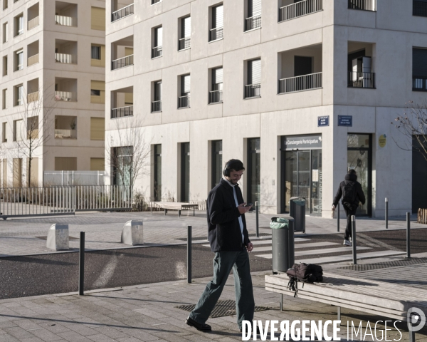 Avenue de la paix, nouveau quartier de la ZAC Gare des Grésillons, Asnières-sur-Seine 