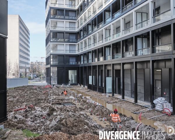 Chantier avenue de la Paix, ZAC Gare des Grésillons, Asnières-sur-Seine 