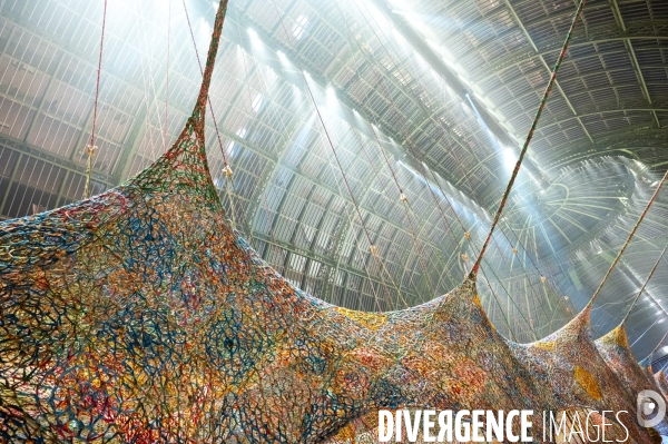 Nosso Barco Tambor Terra  d Ernesto Neto au Grand palais.