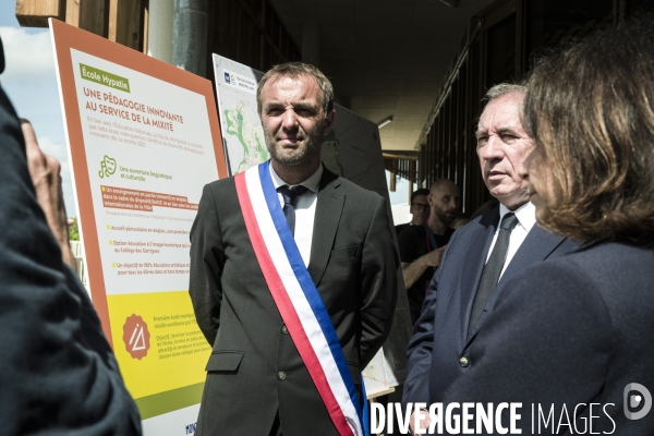 Visite de Francois Bayrou  a la Mosson, quartier populaire de Montpellier, le 06.06.2025