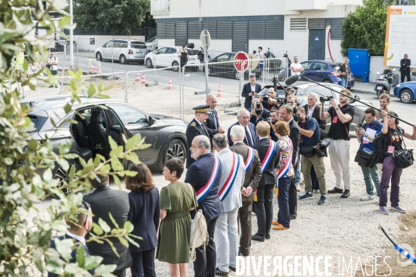 Visite de Francois Bayrou  a la Mosson, quartier populaire de Montpellier, le 06.06.2025