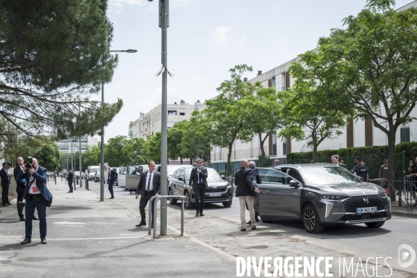 Visite de Francois Bayrou a la Mosson, quartier populaire de Montpellier, le 06.06.2025