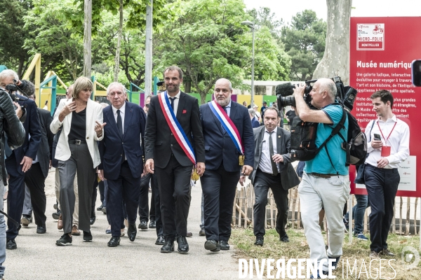 Visite de Francois Bayrou  a la Mosson, quartier populaire de Montpellier, le 06.06.2025