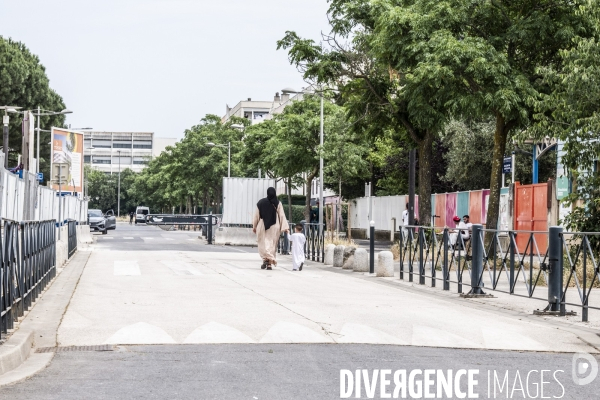 Visite de Francois Bayrou  a la Mosson, quartier populaire de Montpellier, le 06.06.2025