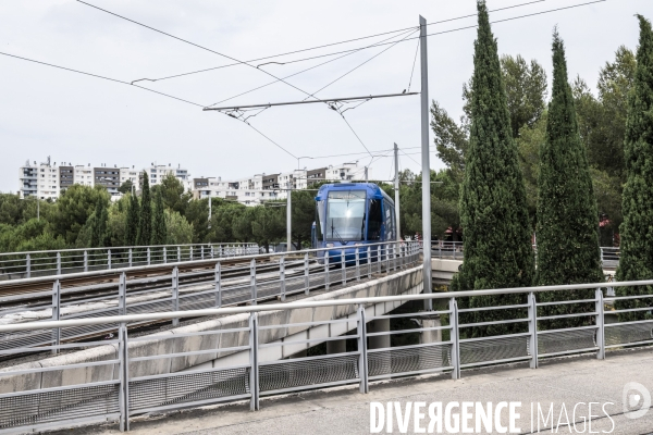 Visite de Francois Bayrou  a la Mosson, quartier populaire de Montpellier, le 06.06.2025