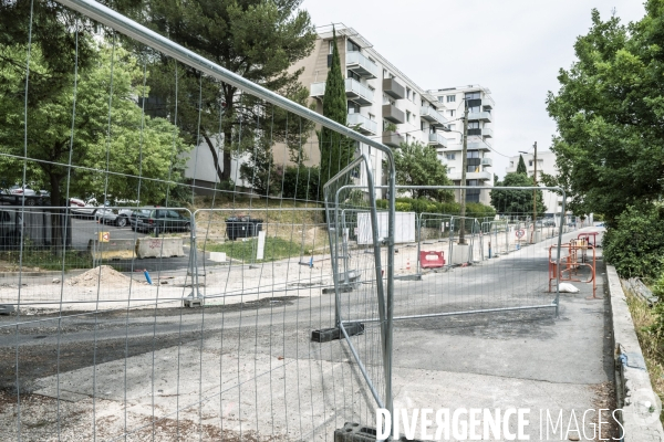 Visite de Francois Bayrou  a la Mosson, quartier populaire de Montpellier, le 06.06.2025