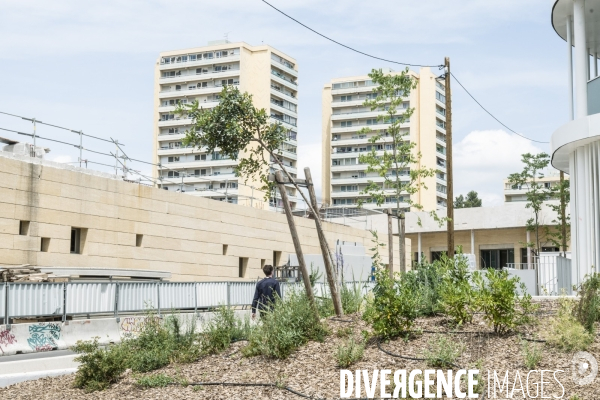 Visite de Francois Bayrou  a la Mosson, quartier populaire de Montpellier, le 06.06.2025