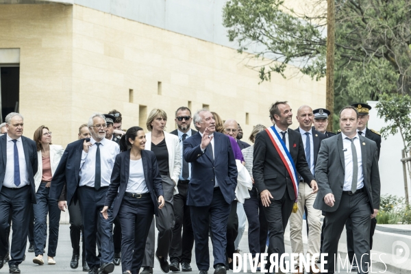Visite de Francois Bayrou  a la Mosson, quartier populaire de Montpellier, le 06.06.2025
