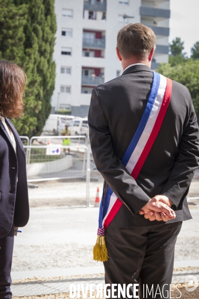 Visite de Francois Bayrou  a la Mosson, quartier populaire de Montpellier, le 06.06.2025