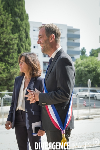 Visite de Francois Bayrou  a la Mosson, quartier populaire de Montpellier, le 06.06.2025