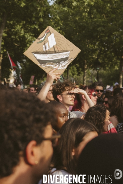 Manifestation en soutien à Gaza et au Madleen