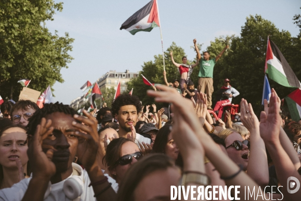 Manifestation en soutien à Gaza et au Madleen