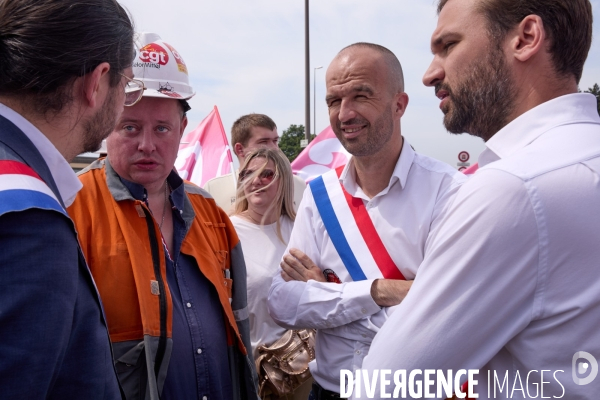 Manifestation des salaries Arcelor Mittal Dunkerque