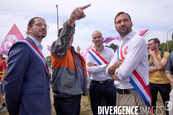 Manifestation des salaries Arcelor Mittal Dunkerque