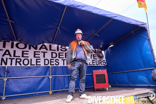 Manifestation des salaries Arcelor Mittal Dunkerque