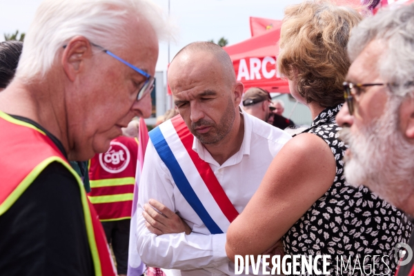 Manifestation des salaries Arcelor Mittal Dunkerque