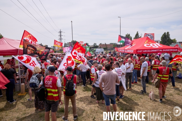 Manifestation des salaries Arcelor Mittal Dunkerque