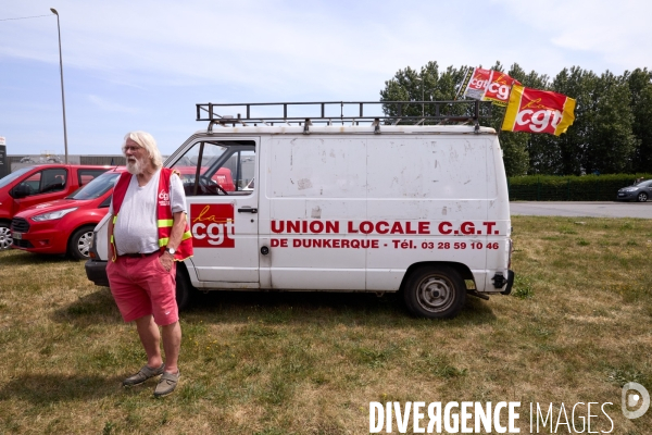 Manifestation des salaries Arcelor Mittal Dunkerque