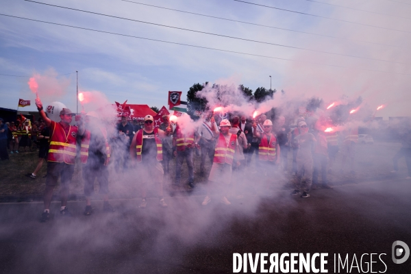 Manifestation des salaries Arcelor Mittal Dunkerque