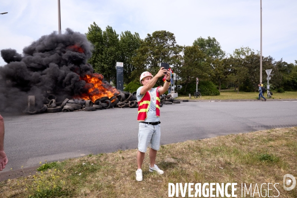 Manifestation des salaries Arcelor Mittal Dunkerque