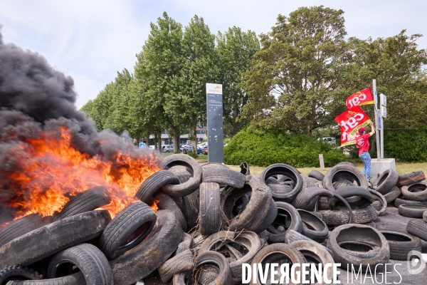Manifestation des salaries Arcelor Mittal Dunkerque