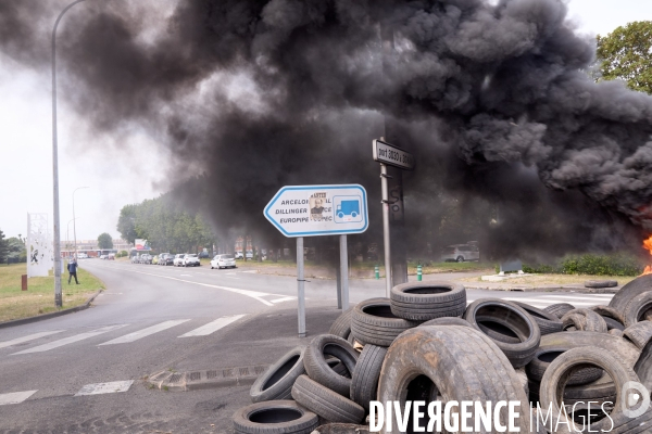 Manifestation des salaries Arcelor Mittal Dunkerque