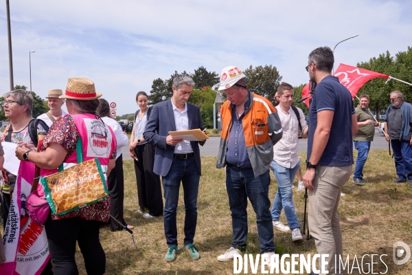 Manifestation des salaries Arcelor Mittal Dunkerque