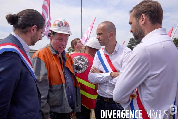 Manifestation des salaries Arcelor Mittal Dunkerque