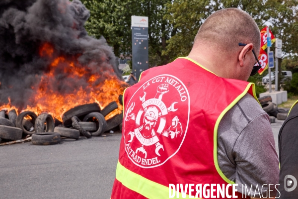Manifestation des salaries Arcelor Mittal Dunkerque