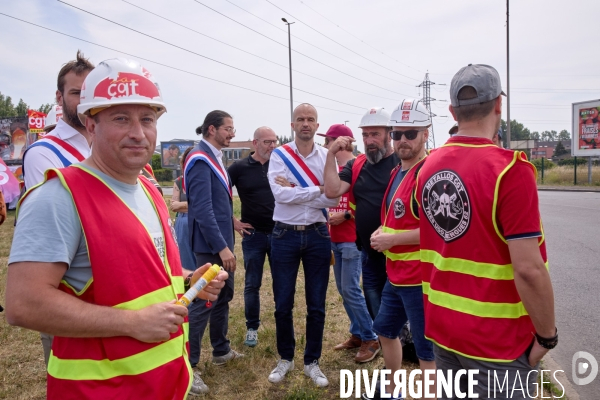 Manifestation des salaries Arcelor Mittal Dunkerque