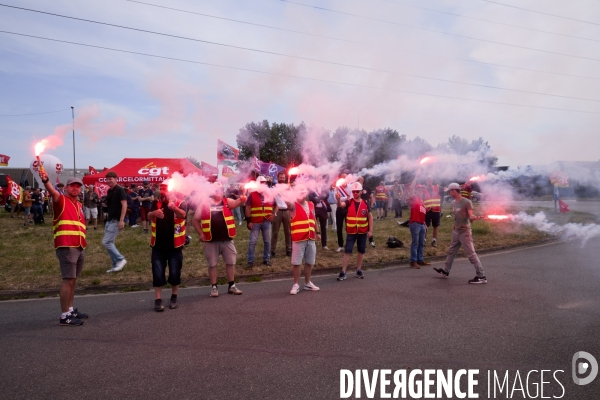 Manifestation des salaries Arcelor Mittal Dunkerque