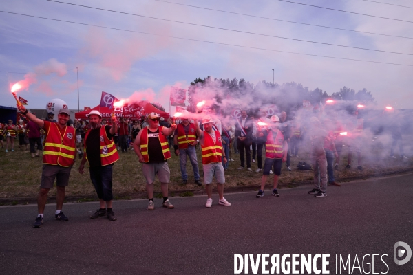 Manifestation des salaries Arcelor Mittal Dunkerque