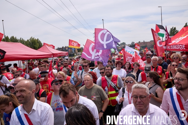 Manifestation des salaries Arcelor Mittal Dunkerque