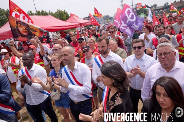 Manifestation des salaries Arcelor Mittal Dunkerque