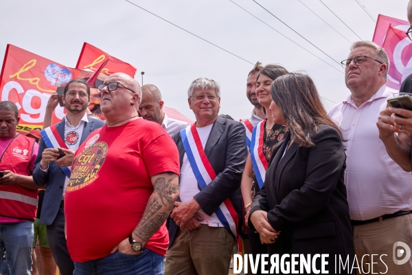 Manifestation des salaries Arcelor Mittal Dunkerque