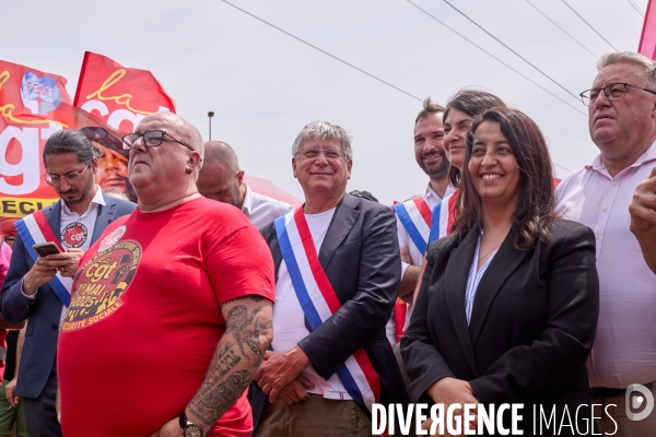 Manifestation des salaries Arcelor Mittal Dunkerque