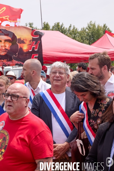 Manifestation des salaries Arcelor Mittal Dunkerque