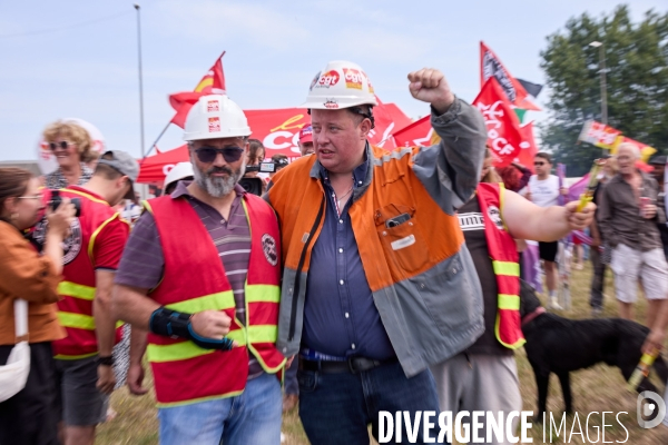 Manifestation des salaries Arcelor Mittal Dunkerque